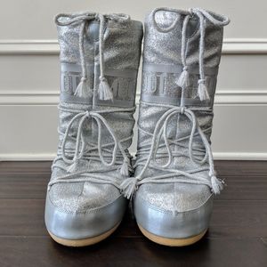 Tecnica MOON BOOT, EU 35/38, SILVER GLITTER